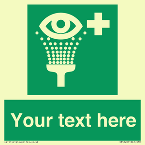 Custom Eye Wash Station Sign